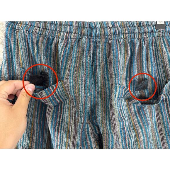 Yak Yeti Sz M Artsy Boho Drawstring Elastic Waist Casual Pants Colorful Trousers - Picture 2 of 10